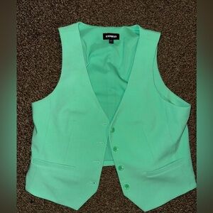 Express Light Green Sleeveless Vest